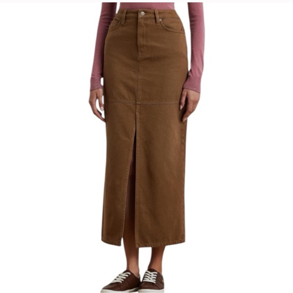 Ralph Lauren Brown Midi Skirt